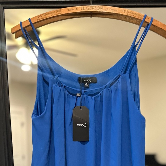 Very J Vibrant Blue Sleeveless Top - Picture 3 of 4